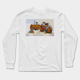 Old antique tractor Long Sleeve T-Shirt